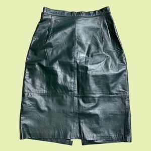 Argentinian Forrest Green Leather Skirt